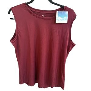 Vibrant Red Sleeveless Muscle Tee
